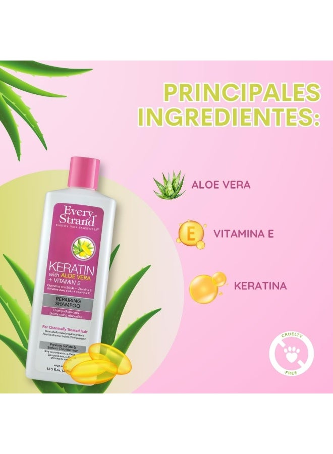 إيفري ستراند شامبو ترميمي بالكيراتين مع الصبار وفيتامين هـ 399 مل - Image 1